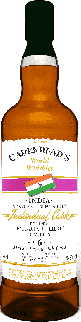 Paul John 6yo 56.3% ABV 70cl Single Malt Indian Whisky