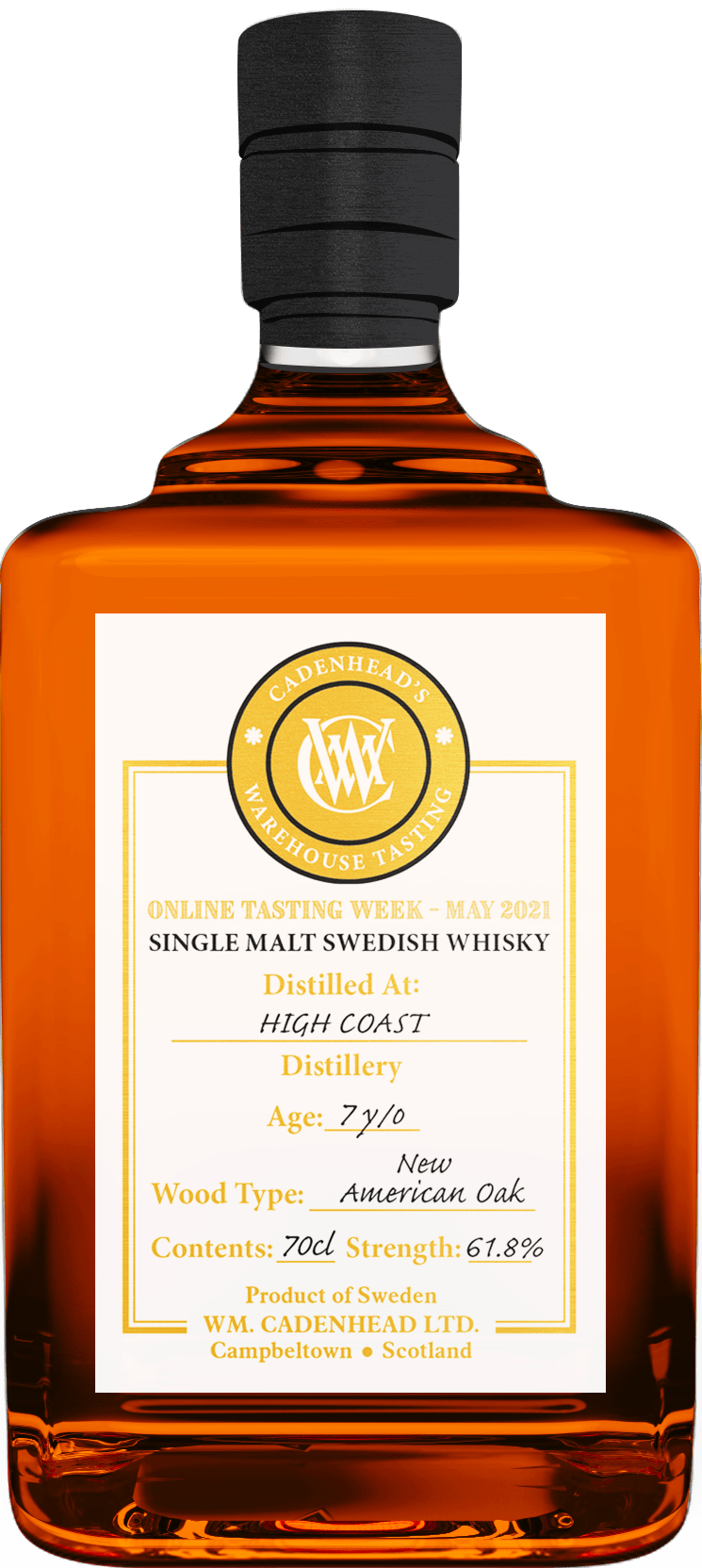 High Coast 7 Year Old 61.8% ABV 70cl Single Malt Swedish Whisky