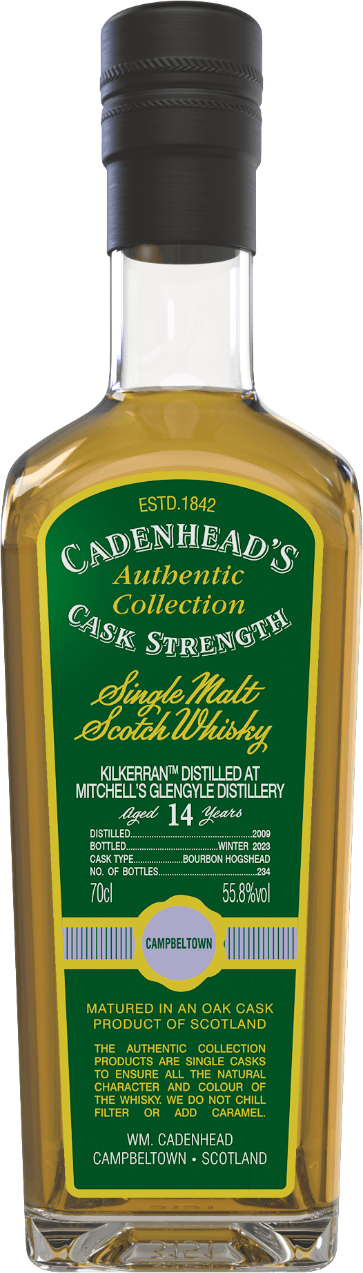 Kilkerran 14yo 55.8% ABV 70cl Single Malt Scotch Whisky