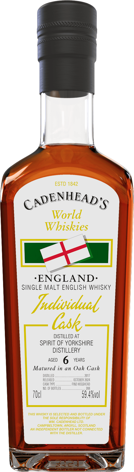 Spirit of Yorkshire 6yo 59.4% ABV 70cl Single Malt English Whisky