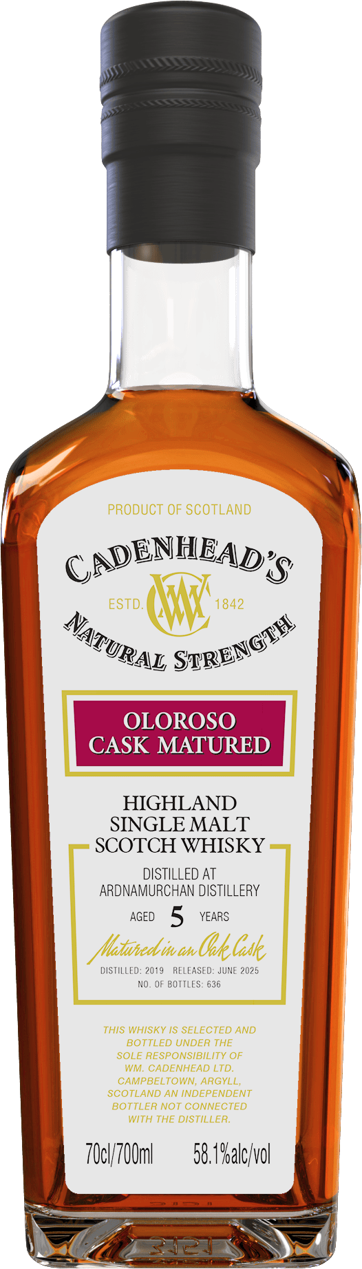 Ardnamurchan 5yo 58.1% ABV Single Malt Scotch Whisky 70cl
