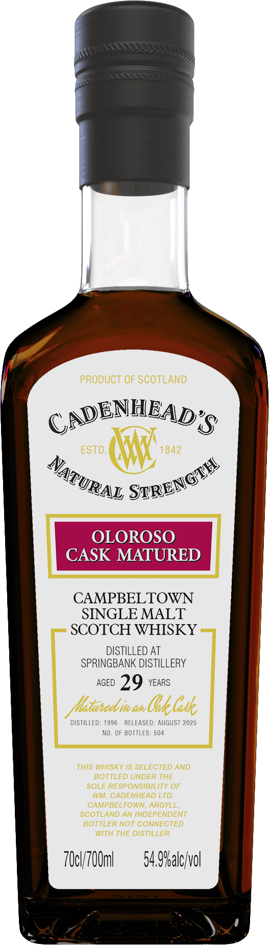 A Bottle of Springbank-29-YO