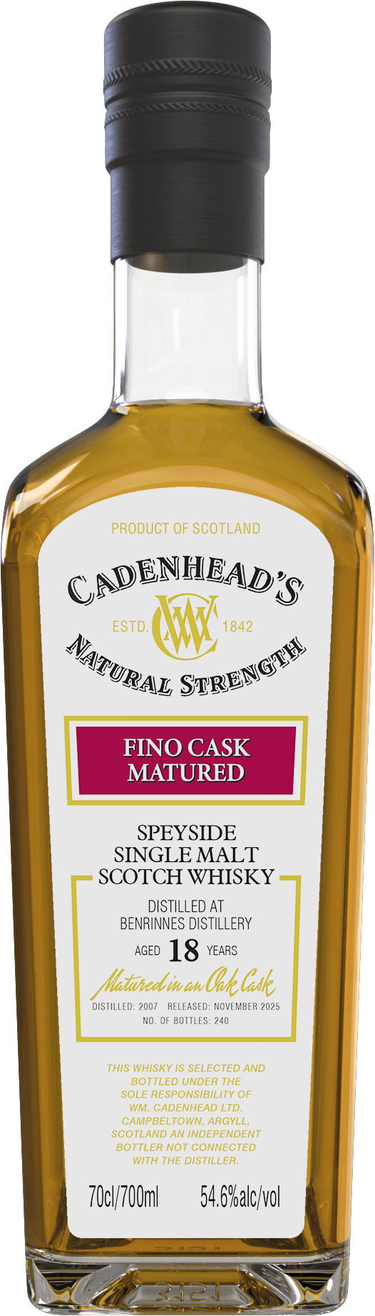 Benrinnes 18yo 54.6% ABV 70cl Single Malt Scotch Whisky