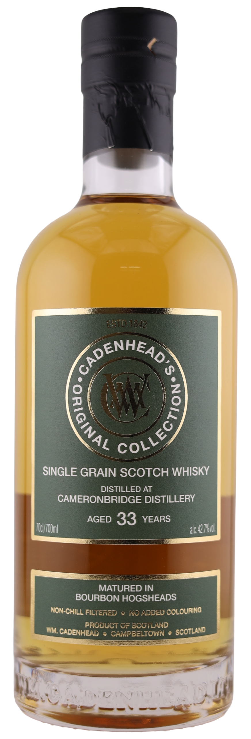 A Bottle of CAMERONBRIDGE 33YO 42.7% NO BACKGROUND