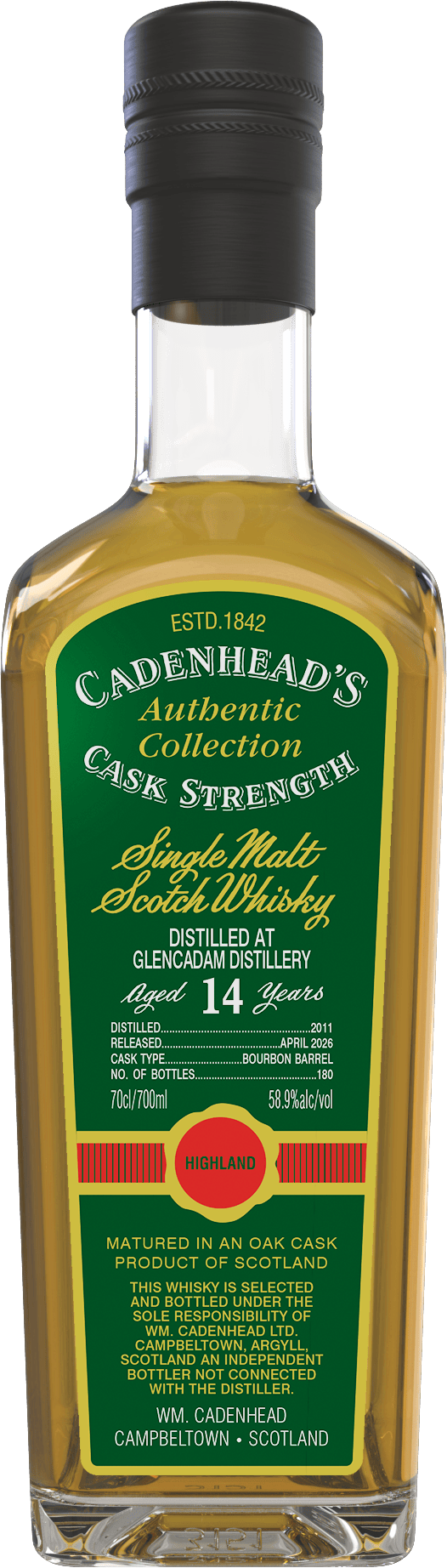 Glencadam 14yo 58.9% abv 70cl Single Malt Whisky