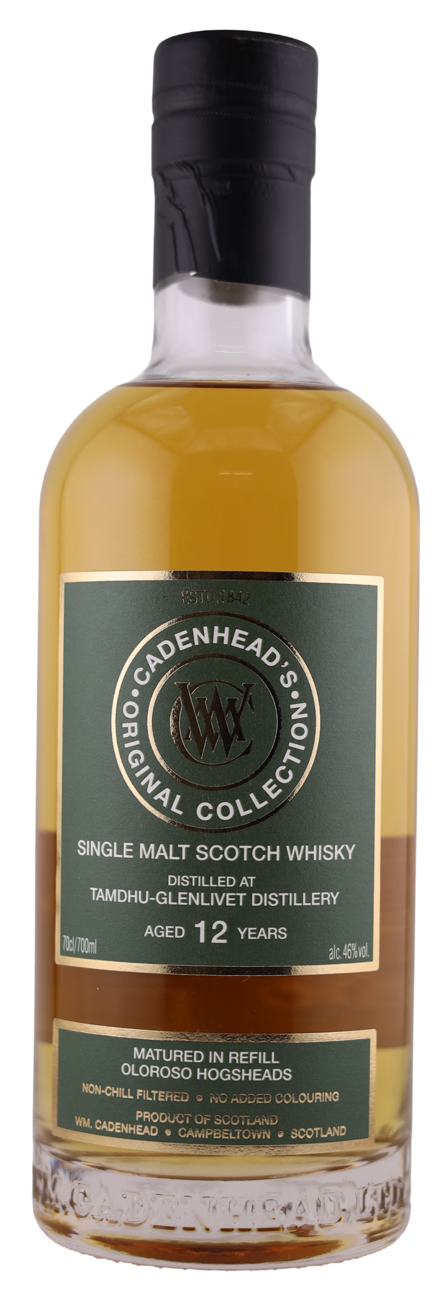 A Bottle of TAMDHU-GLENLIVET 12YO 46% NO BACKGROUND
