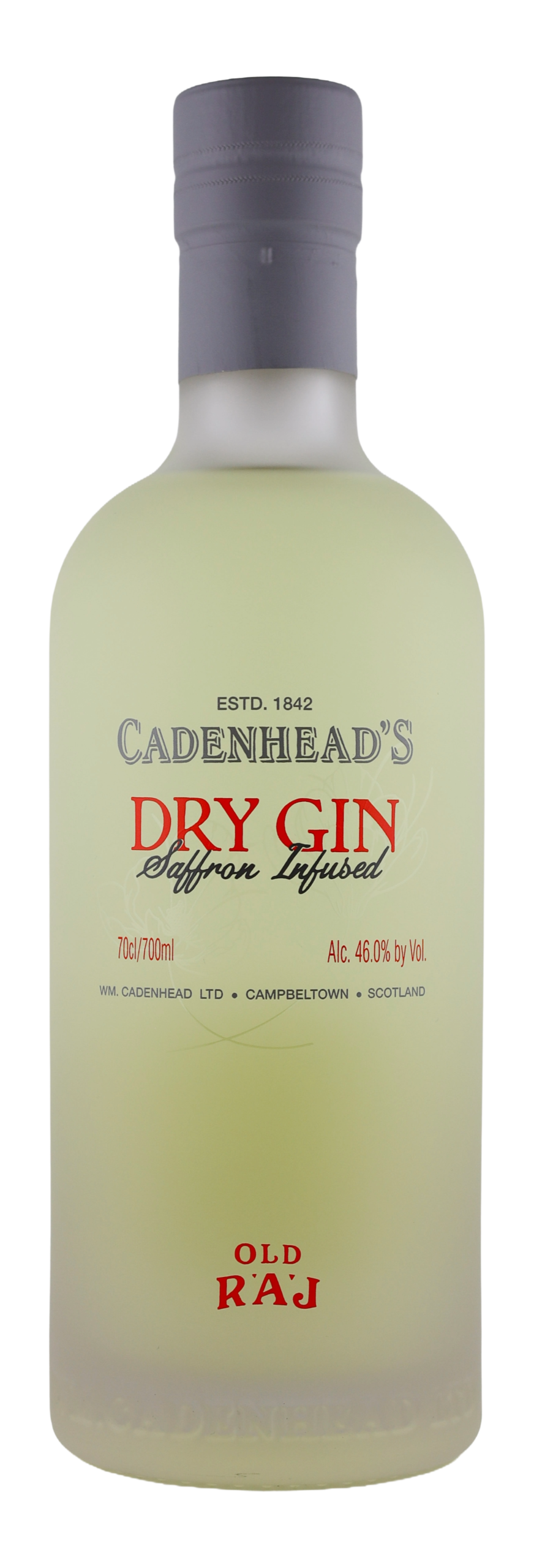 A Bottle of OLD RAJ 46% GIN NO BACKGROUND