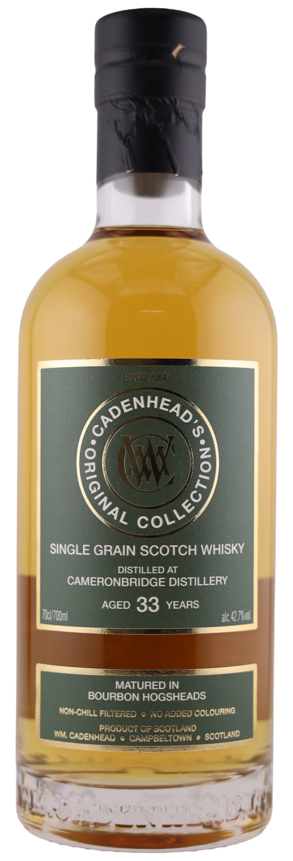 Cameronbridge 33yo 42.7% abv 70cl Single Grain Whisky