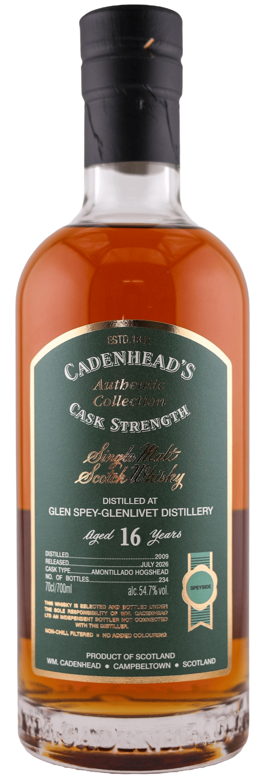 A Bottle of GLEN SPEY-GLENLIVET 16YO 54.7_