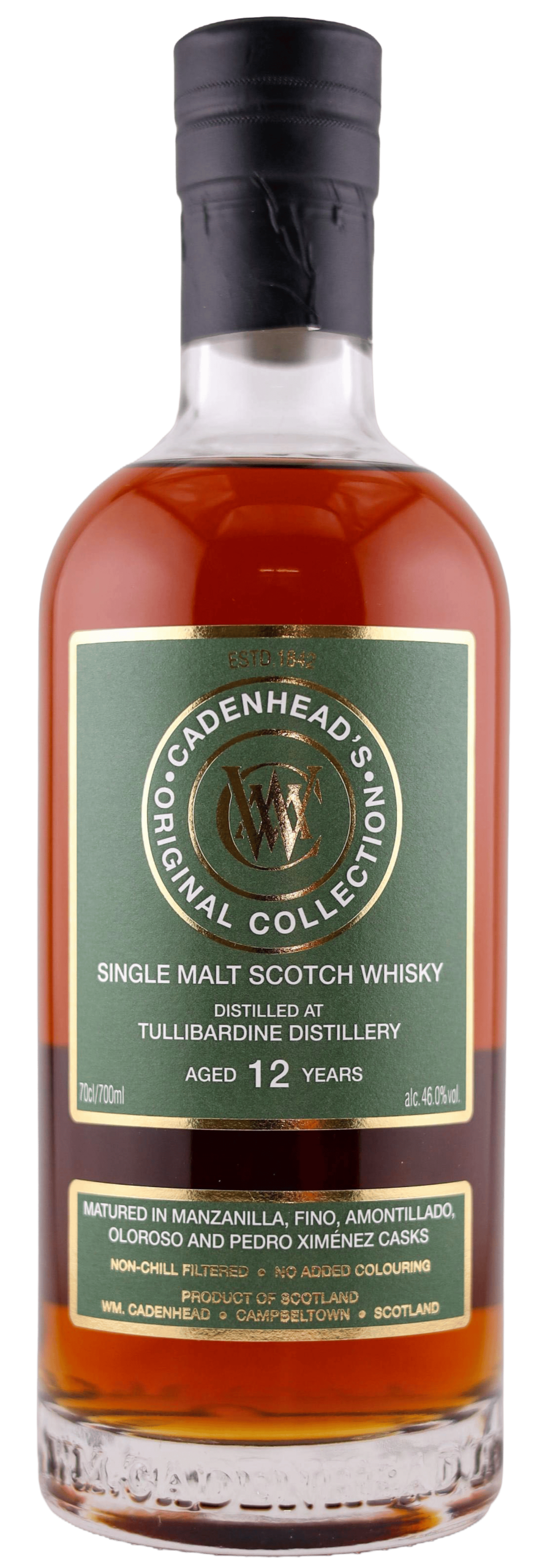 A Bottle of TULLIBARDINE 12YO 46% NO BACKGROUND