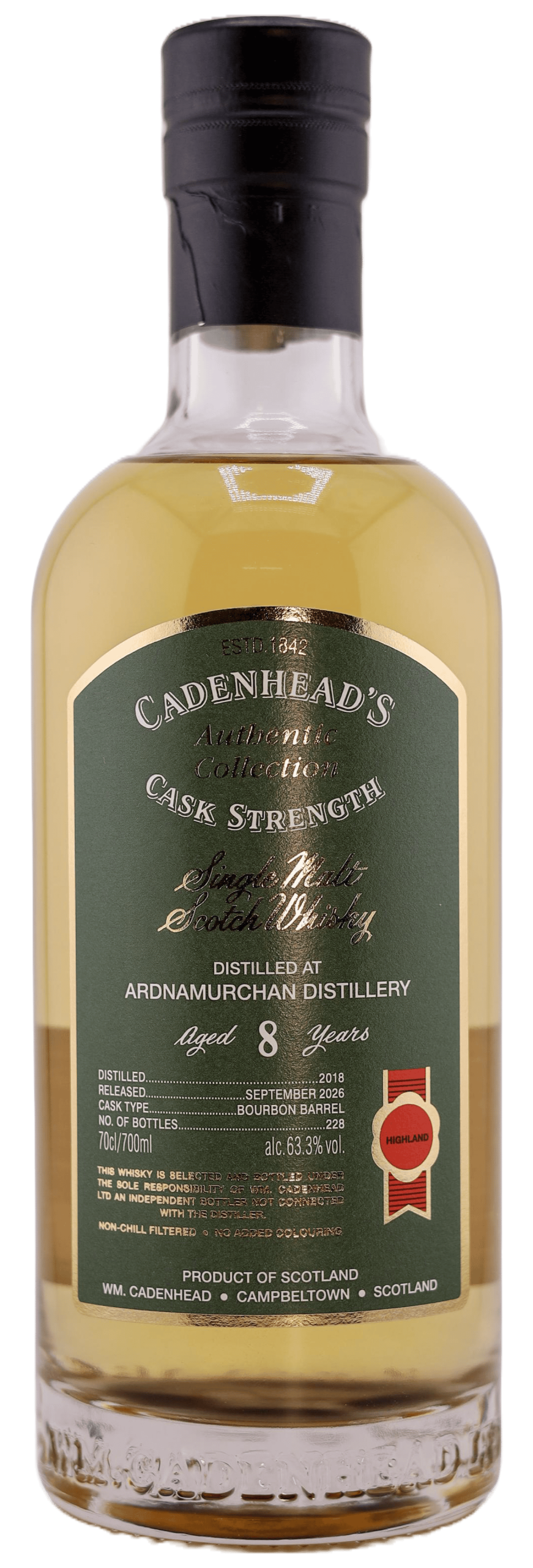 A Bottle of ARDNAMURCHAN NO BACKGROUND