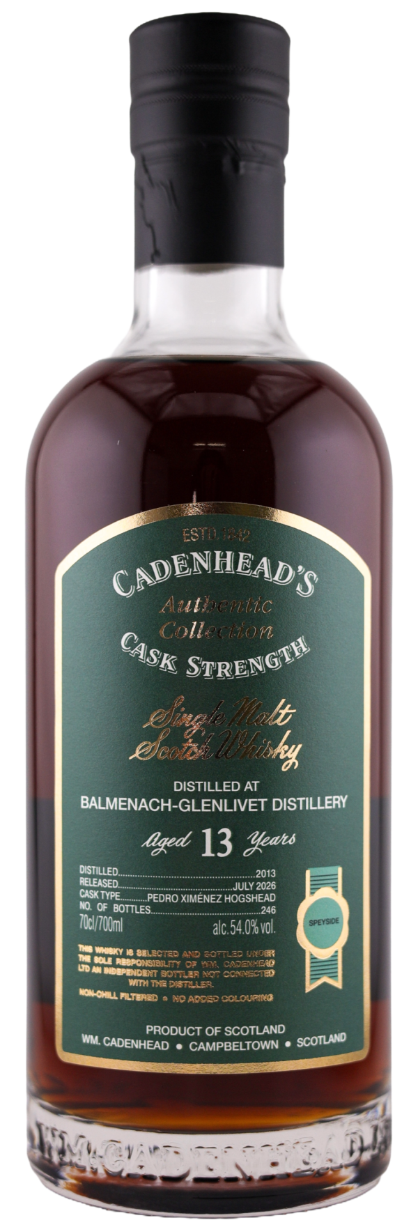 Balmenach-Glenlivet 13yo 54% abv 70cl Single Malt Whisky