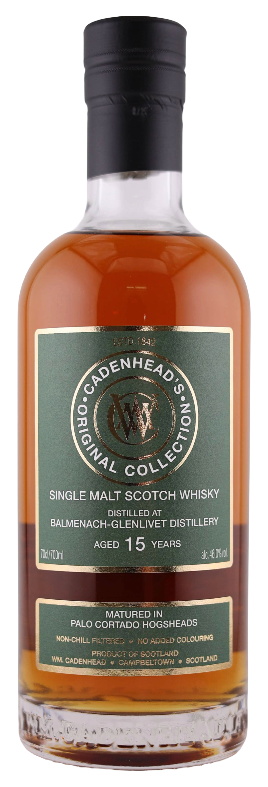 A Bottle of BALMENACH-GLENLIVET 15YO 46% NO BACKGROUND