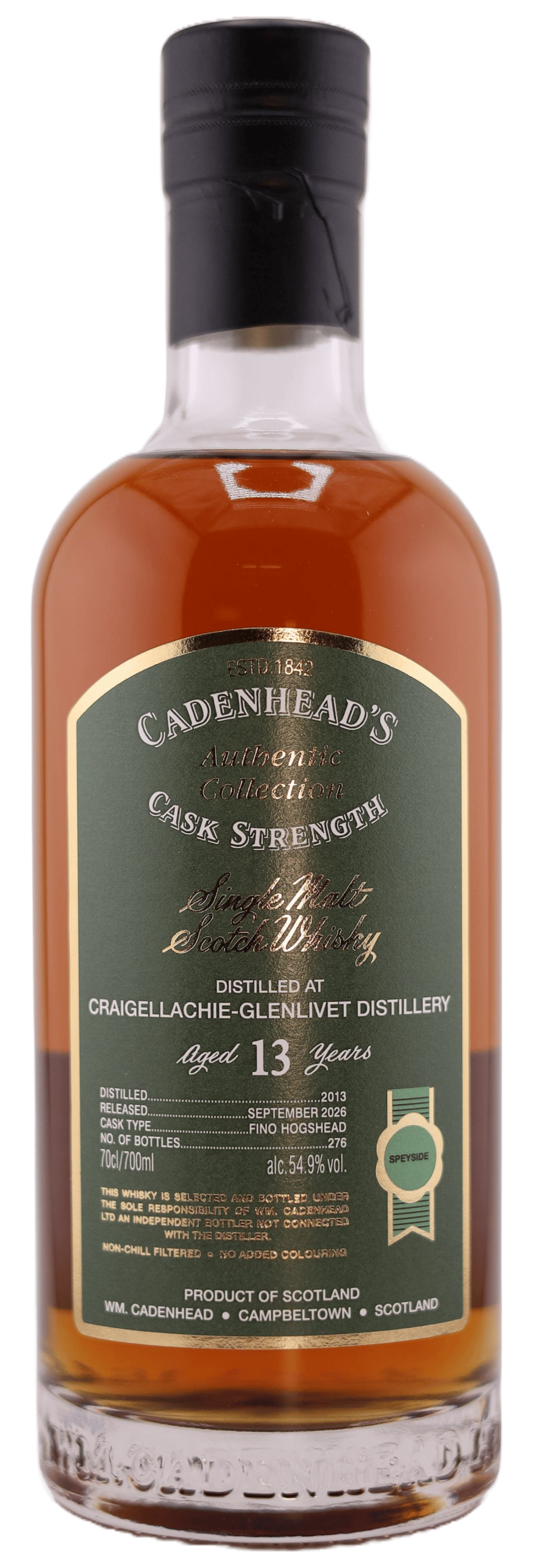 A Bottle of CRAIGELLACHIE-GLENLIVET NO BACKGROUND