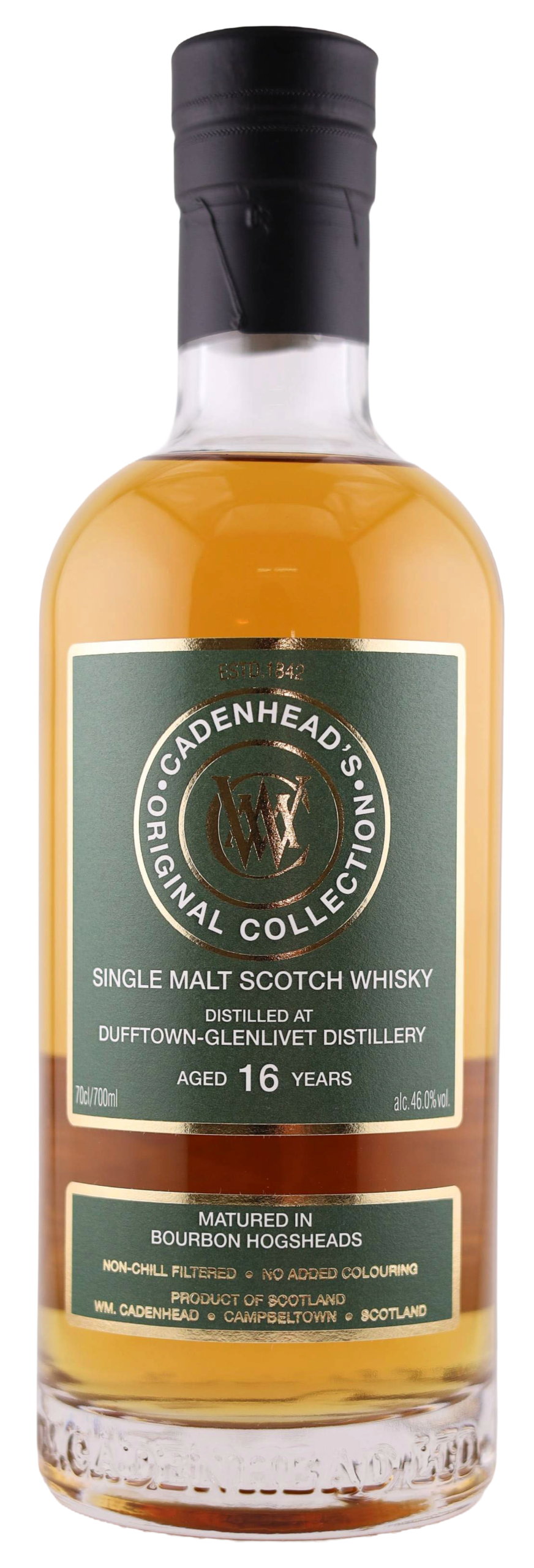 A Bottle of DUFFTOWN-GLENLIVET 16YO 46% NO BACKGROUND