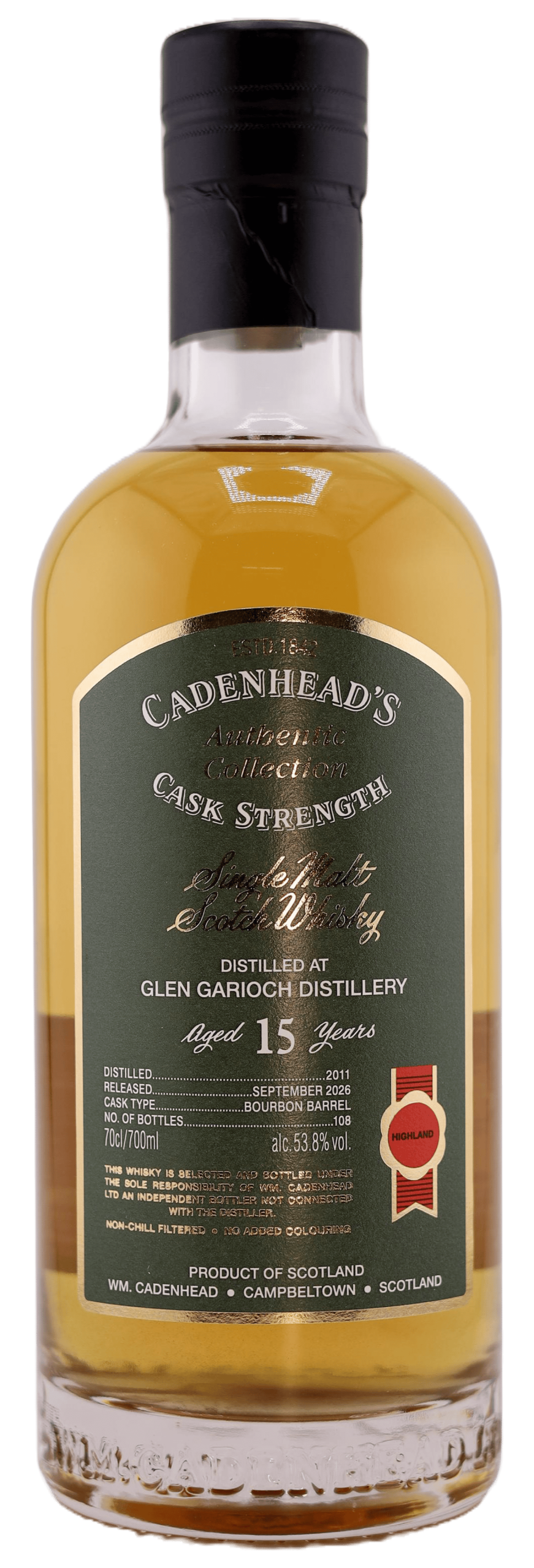 A Bottle of GLEN GARIOCH NO BACKGROUND