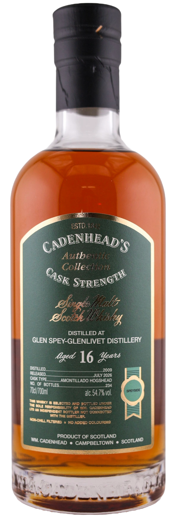 Glen Spey-Glenlivet 16yo 54.7% abv 70cl Single Malt Whisky