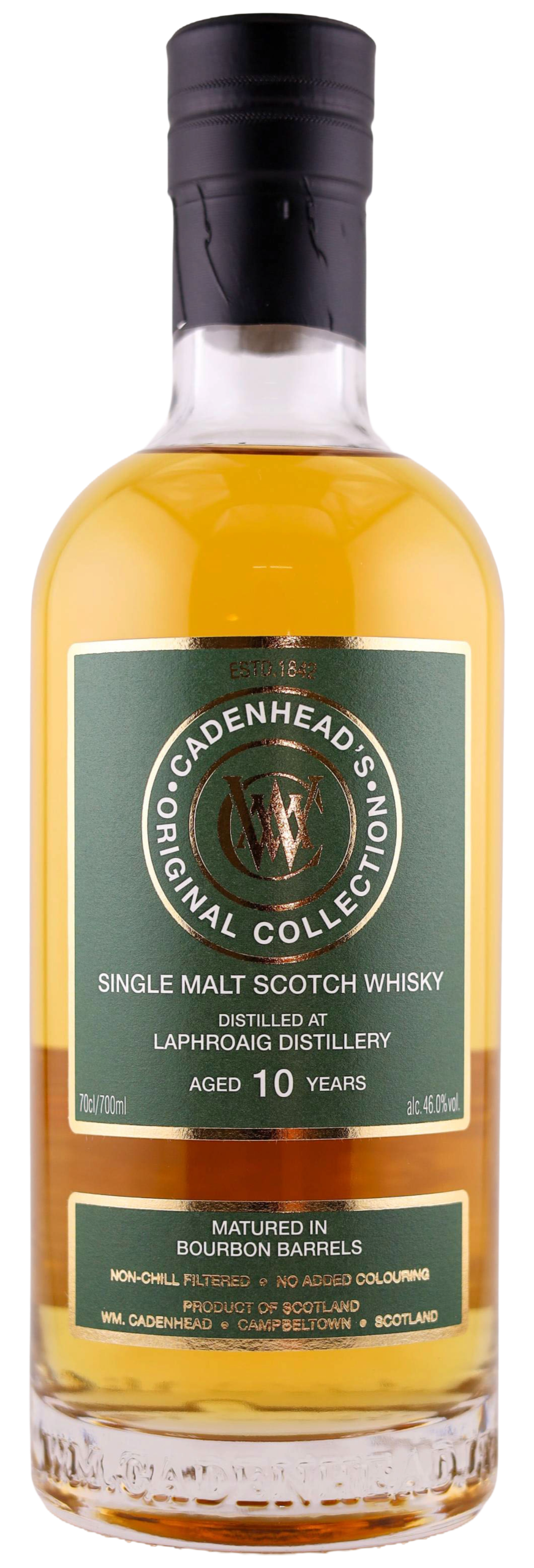 A Bottle of LAPHROAIG 10YO 46% NO BACKGROUND