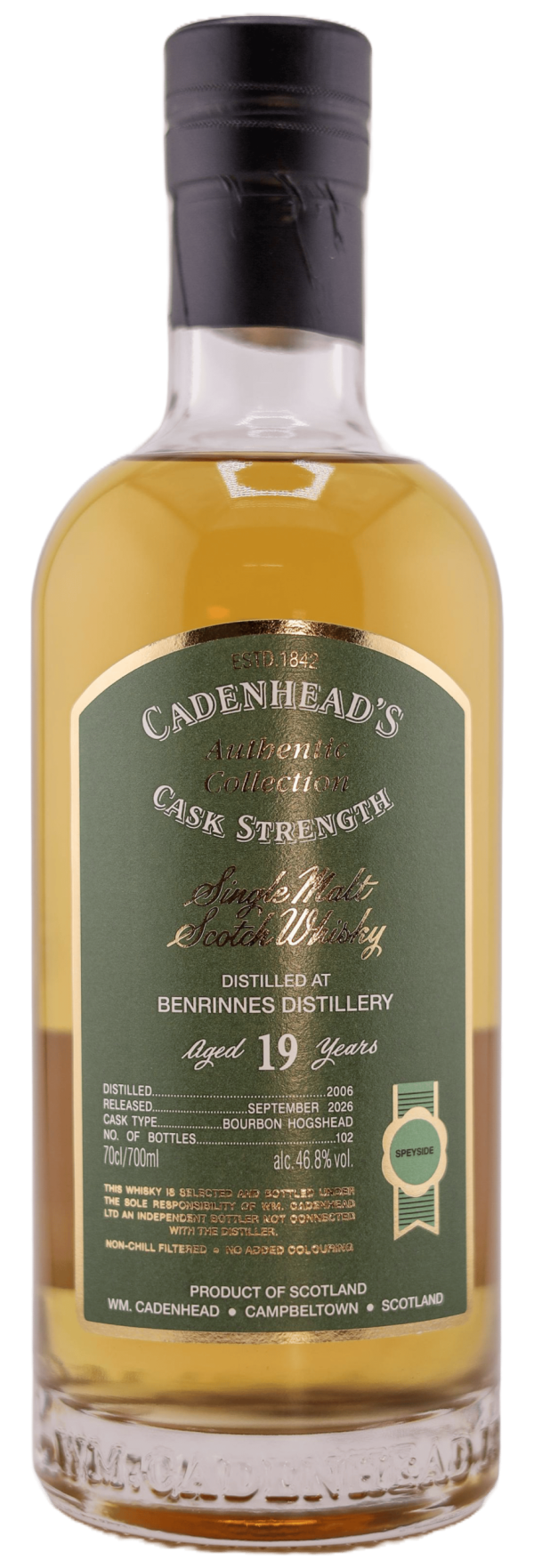 Benrinnes 19yo 46.8% abv 70cl Single Malt Whisky