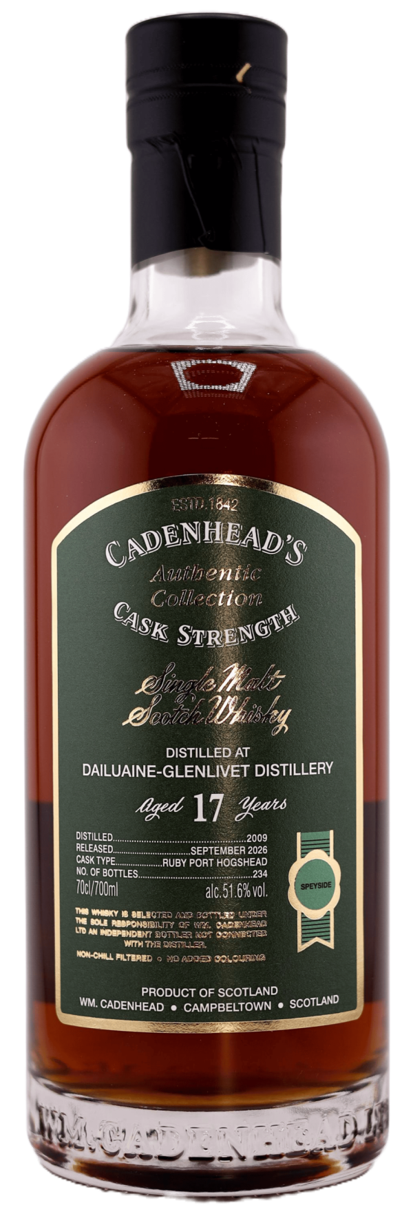 Dailuaine-Glenlivet 17yo 51.6% abv 70cl Single Malt Whisky